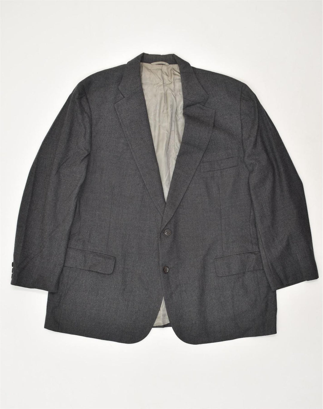 CHAPS Mens 2 Button Blazer Jacket UK 42 XL Grey Virgin Wool | Vintage Chaps | Thrift | Second-Hand Chaps | Used Clothing | Messina Hembry 