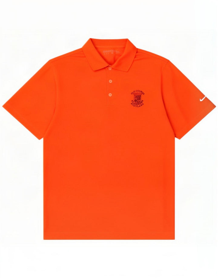 Nike Mens Polo Shirt Medium Orange Polyester