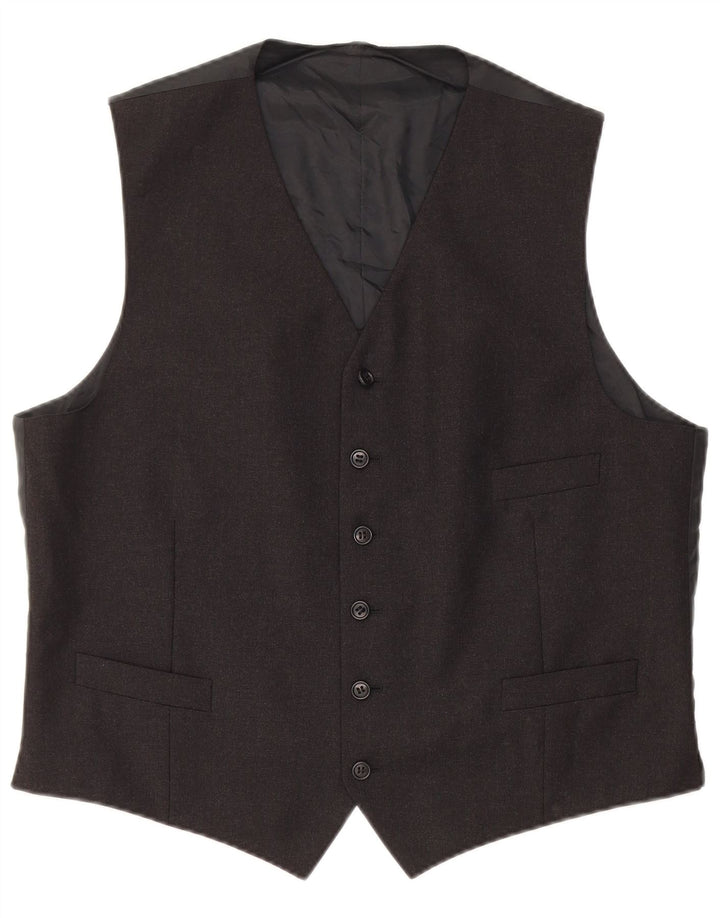 Vintage Mens Waistcoat Medium Black