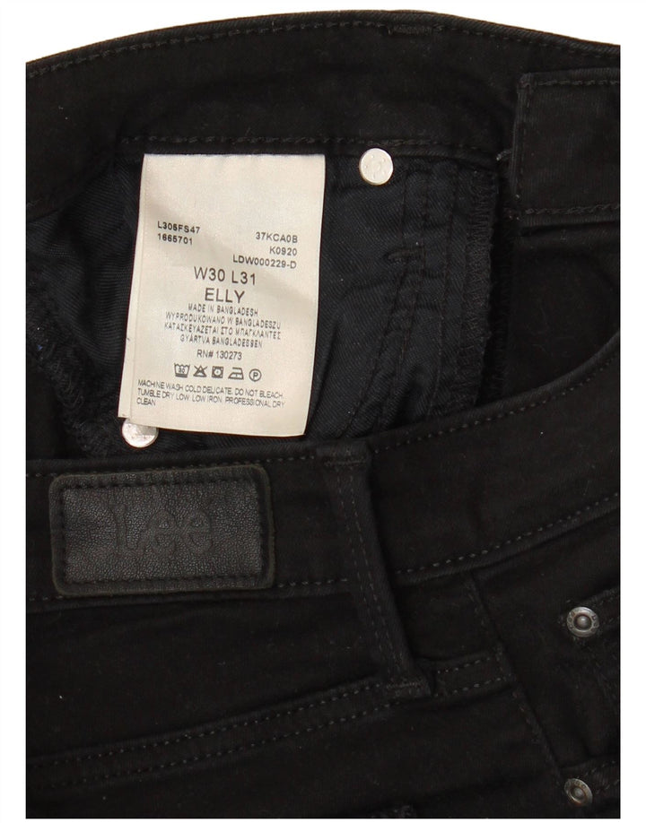 LEE Womens Elly Slim Jeans W30 L28 Black Cotton