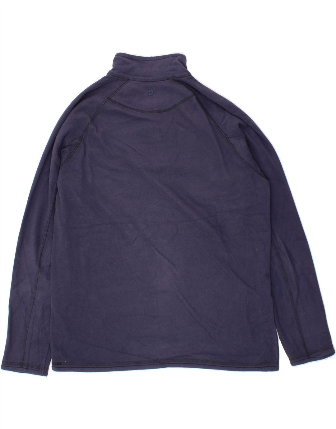 MOUNTAIN WAREHOUSE Mens Zip Neck Fleece Jumper Large Navy Blue Polyester Vintage Mountain Warehouse and Second-Hand Mountain Warehouse from Messina Hembry 