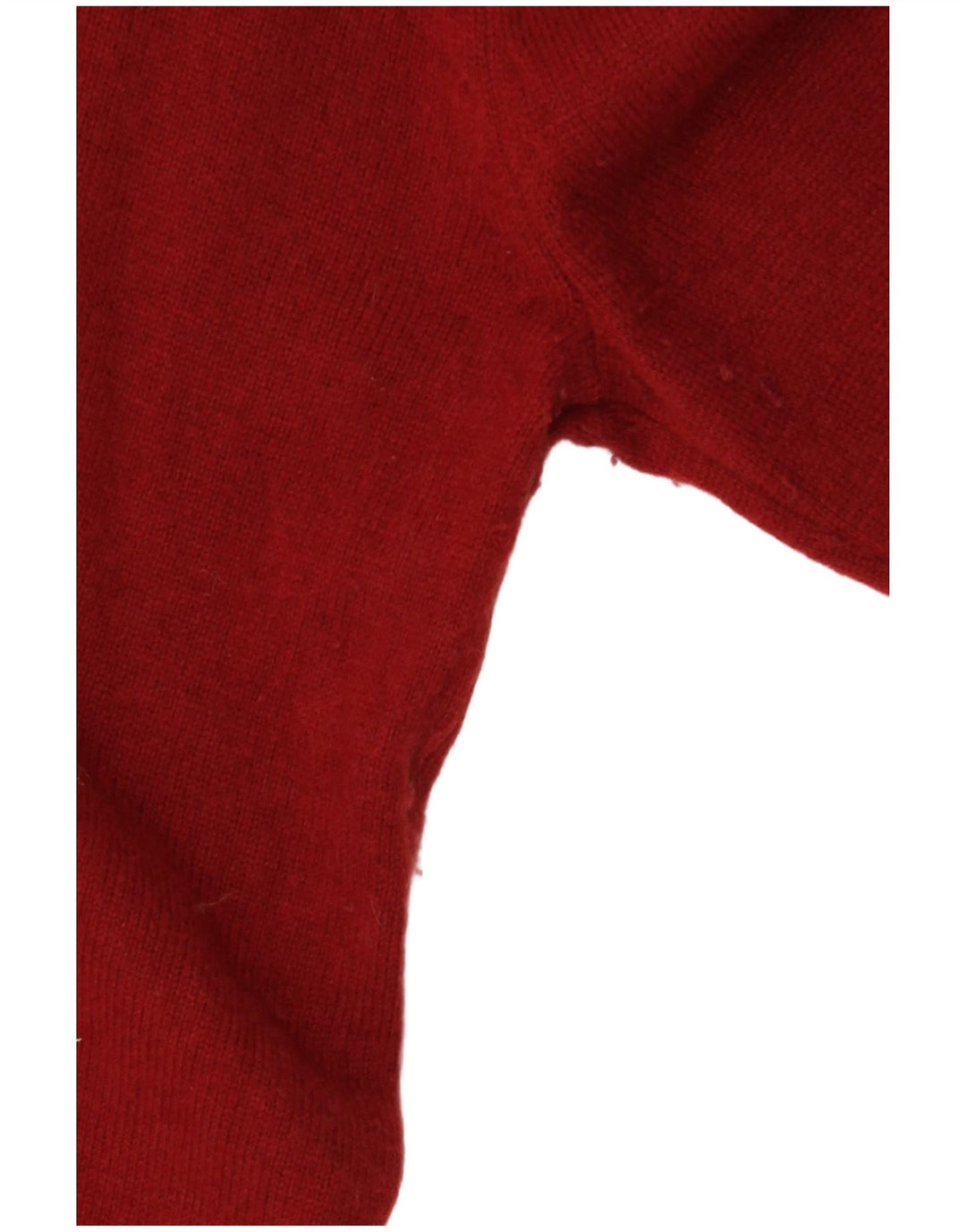 MASSIMO DUTTI Womens V-Neck Jumper Sweater UK 14 Large Red Wool