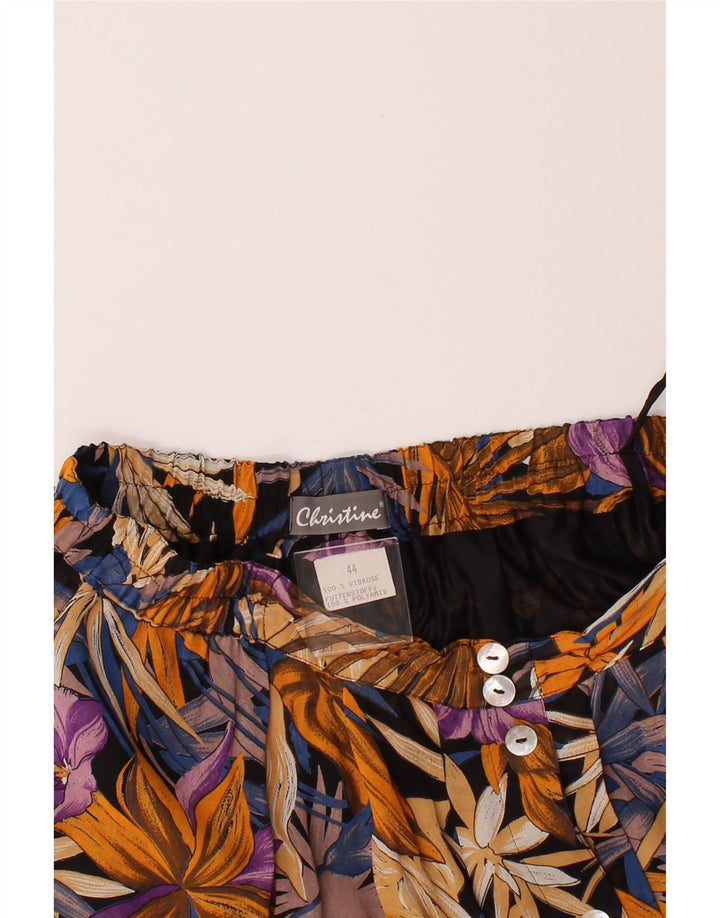 VINTAGE Womens Straight Skirt IT 44 Medium W34 Multicoloured Floral Vintage Vintage and Second-Hand Vintage from Messina Hembry 