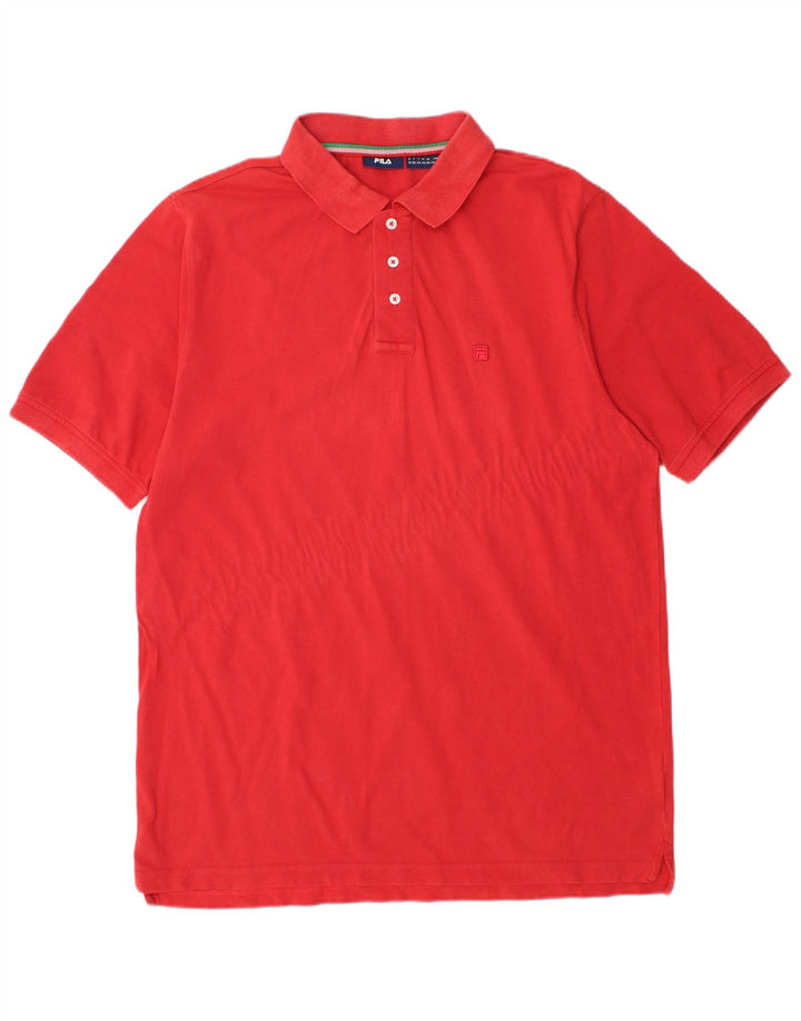 FILA Mens Polo Shirt 2XL Red Cotton