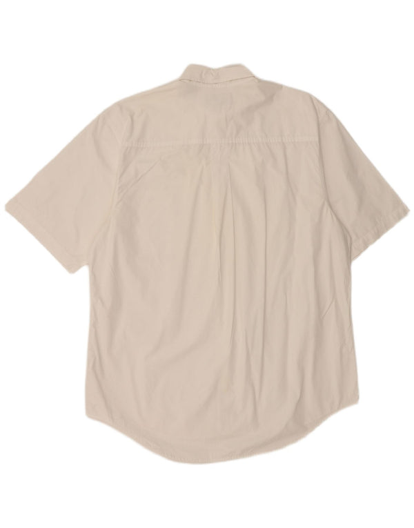 Timberland Mens Short Sleeve Shirt Medium White Cotton