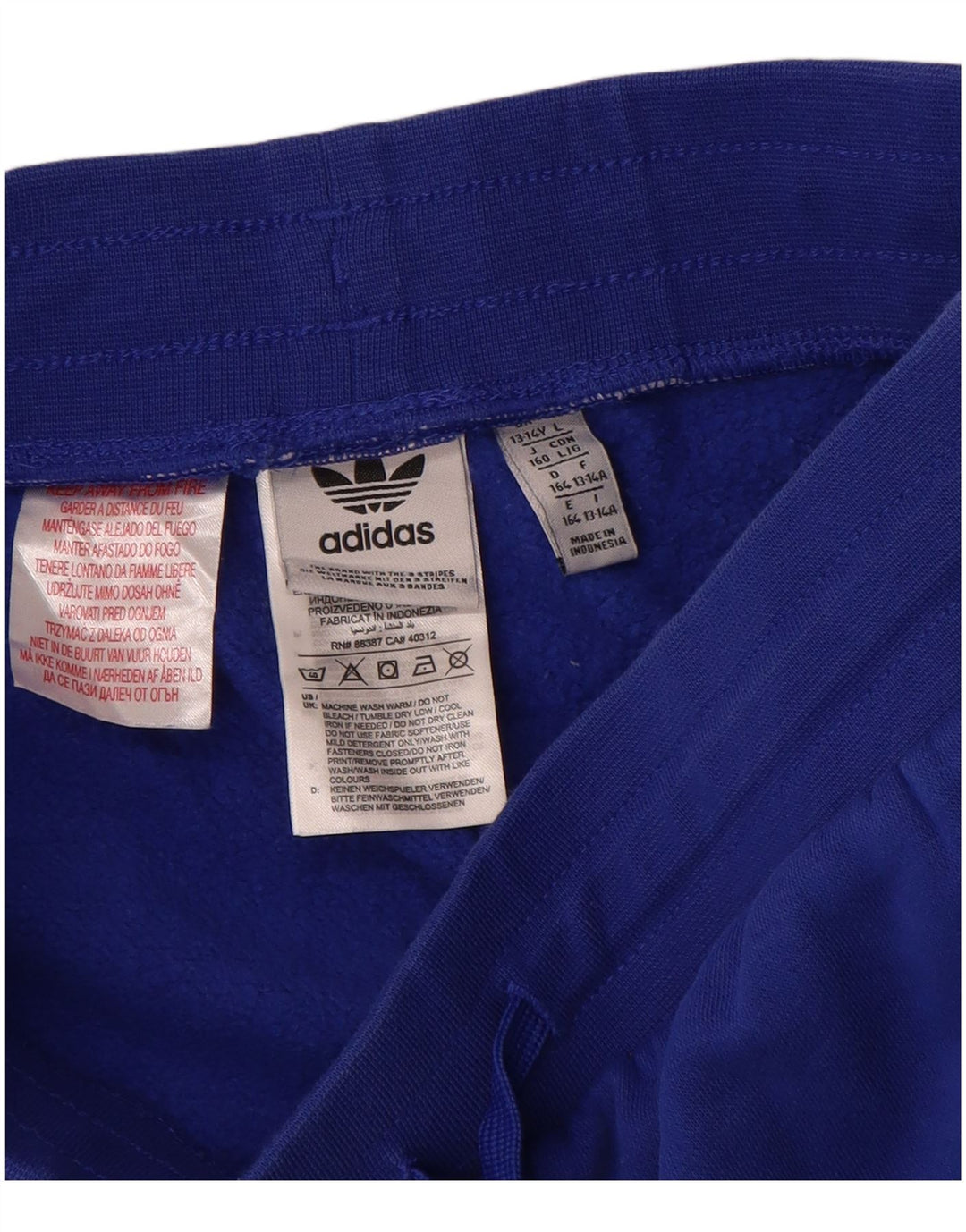 Adidas Boys Tracksuit Trousers Joggers 13-14 Years  Blue