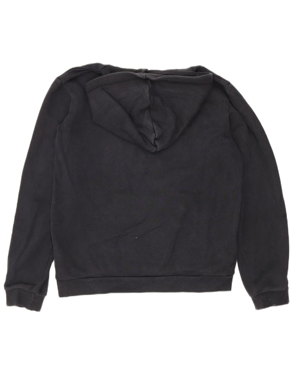 Puma Boys Graphic Hoodie Jumper 13-14 Years Black Cotton Sports