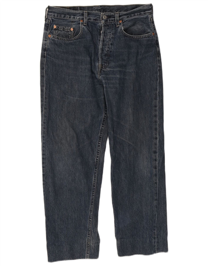 Levi's Mens Straight Jeans W32 L26 Blue Cotton