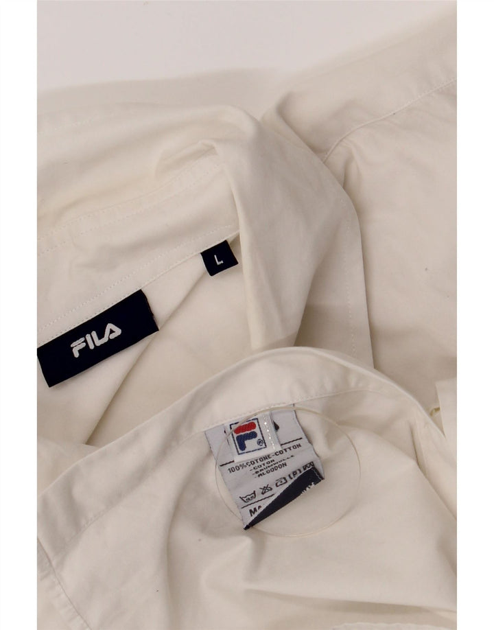 Fila Mens Shirt Large White Cotton