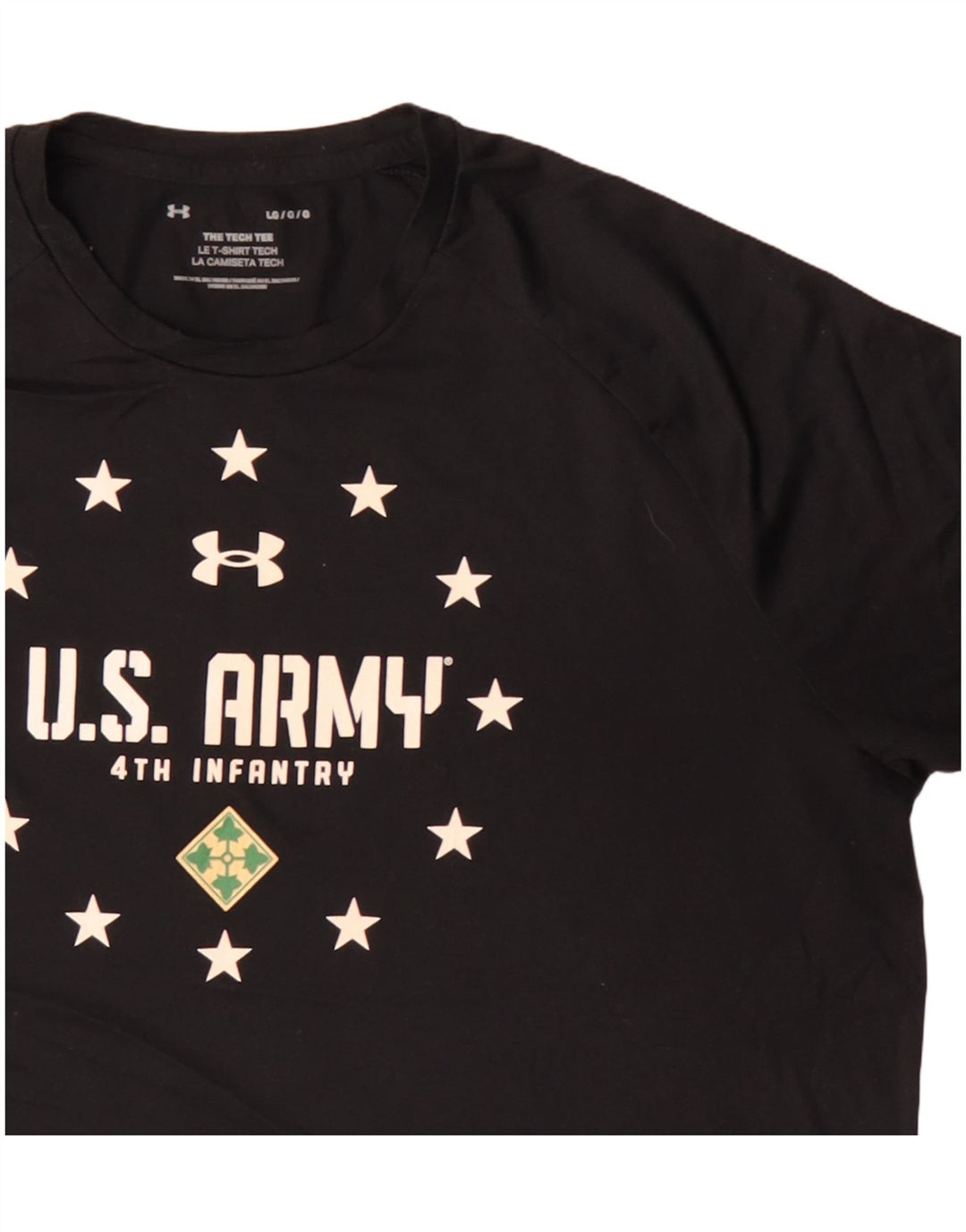 Under Armour Mens U.S. Army Graphic T-Shirt Top Large Black