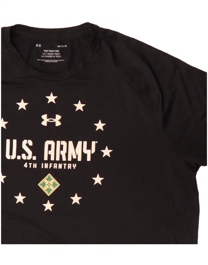 Under Armour Mens U.S. Army Graphic T-Shirt Top Large Black