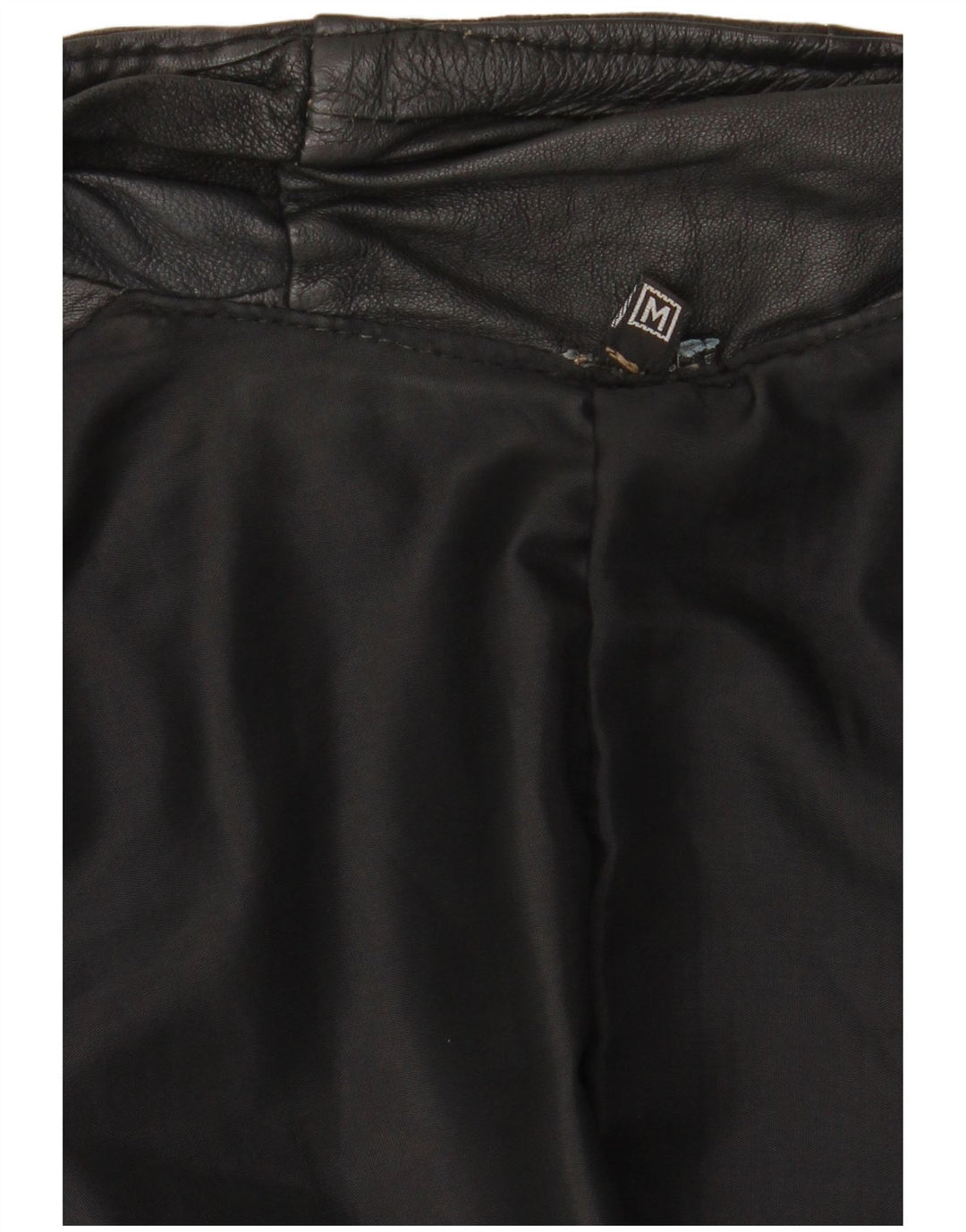 VINTAGE Mens Leather Gilet UK 38 Medium Black Patchwork