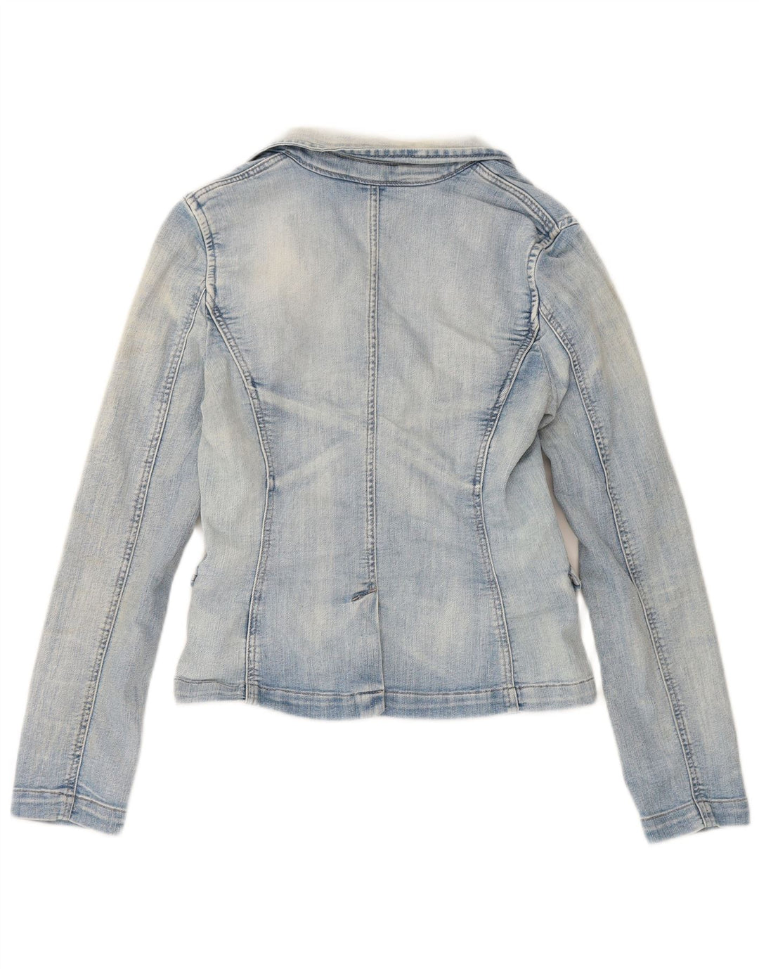 TOMMY HILFIGER Womens 3 Button Denim Blazer Jacket US 8 Medium Blue Cotton