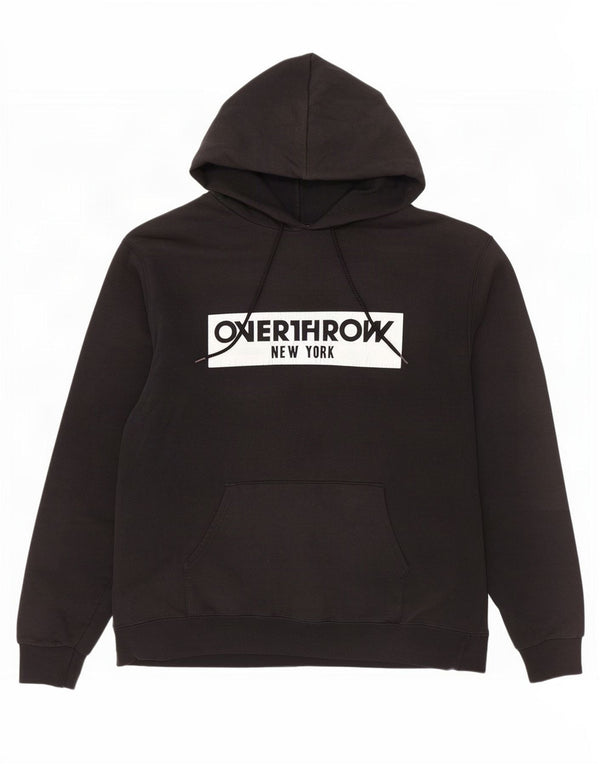Champion Mens Graphic Hoodie Jumper Large Black