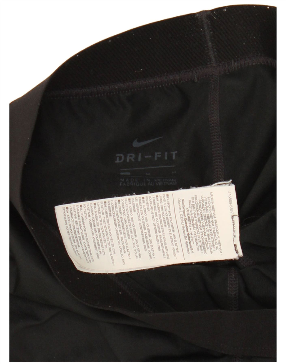 NIKE Womens Dri Fit Graphic Leggings Medium  Black Polyester