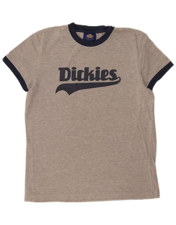 DICKIES Womens Graphic T-Shirt Top UK 16 Large Grey Cotton