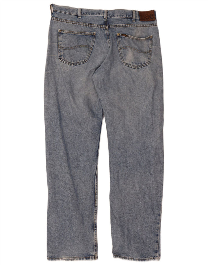 Lee Mens Straight Jeans W36 L34 Blue Cotton