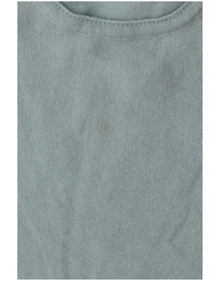 BENETTON Womens Crew Neck Jumper Sweater UK 14 Medium Turquoise