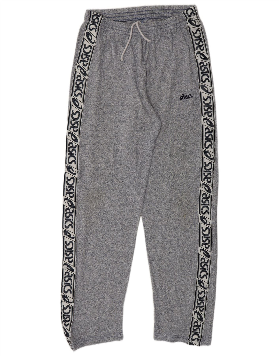 ASICS Mens Graphic Tracksuit Trousers Medium Navy Blue Flecked Cotton