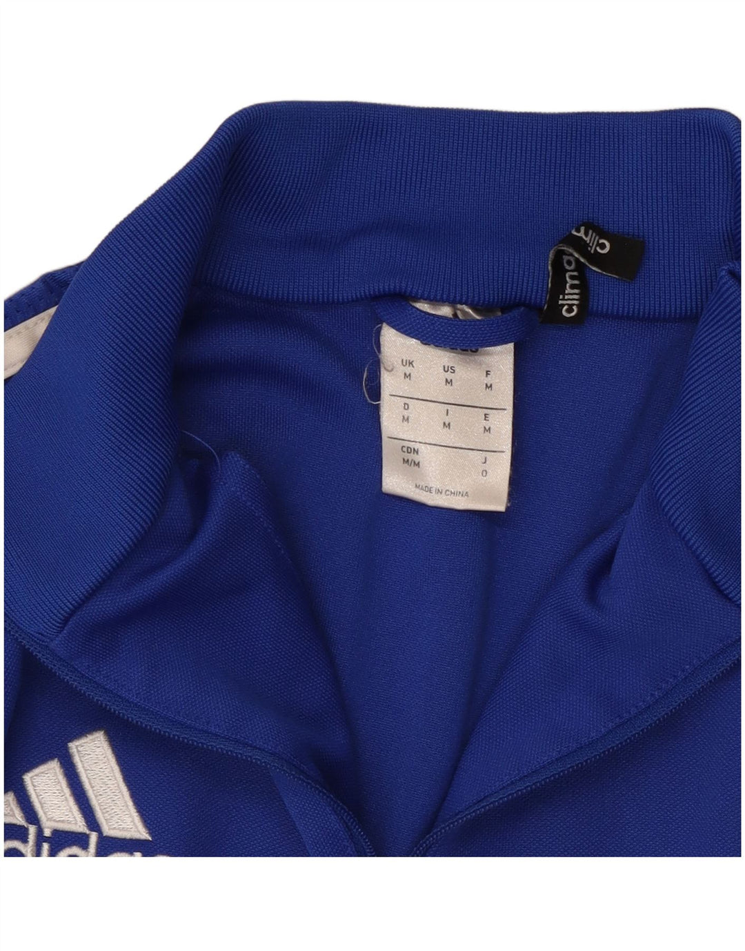 ADIDAS Mens Climalite Pullover Tracksuit Top Medium Blue Colourblock