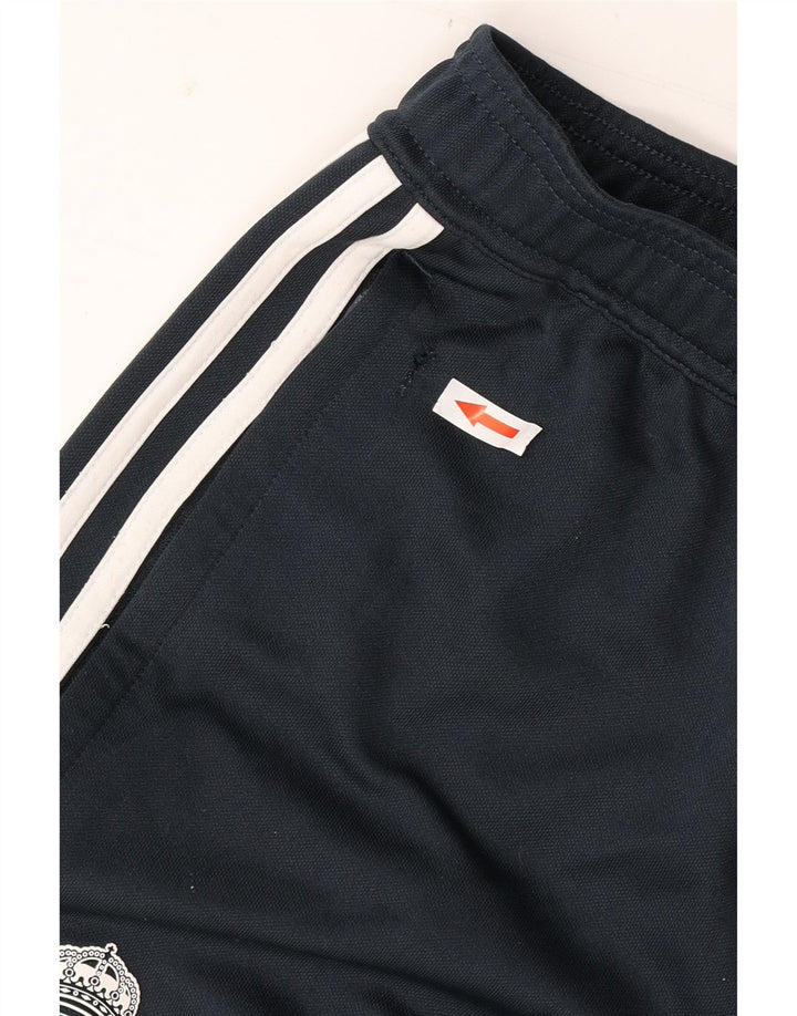 Adidas Mens Real Madrid Tracksuit Trousers Small Black Polyester