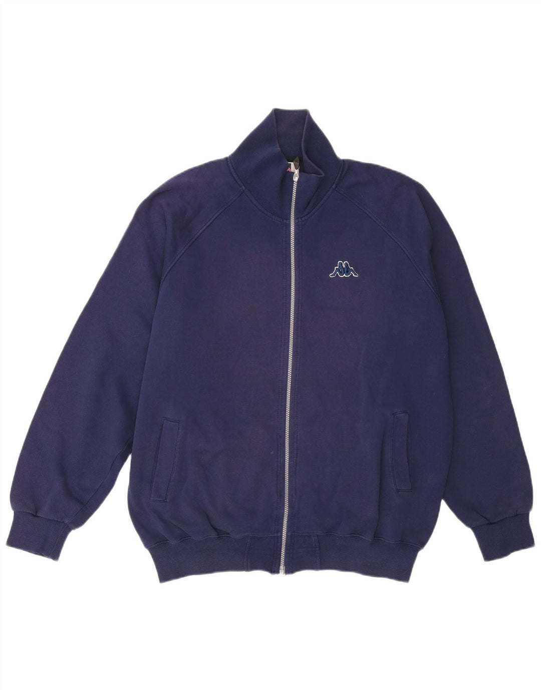 Kappa Mens Tracksuit Top Jacket XL Navy Blue Cotton