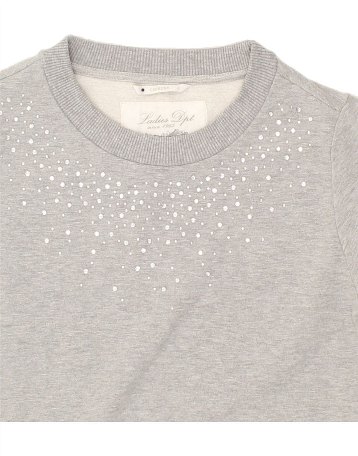 CARRERA Womens Sweatshirt Jumper UK 10 Small Grey Vintage Carrera and Second-Hand Carrera from Messina Hembry 