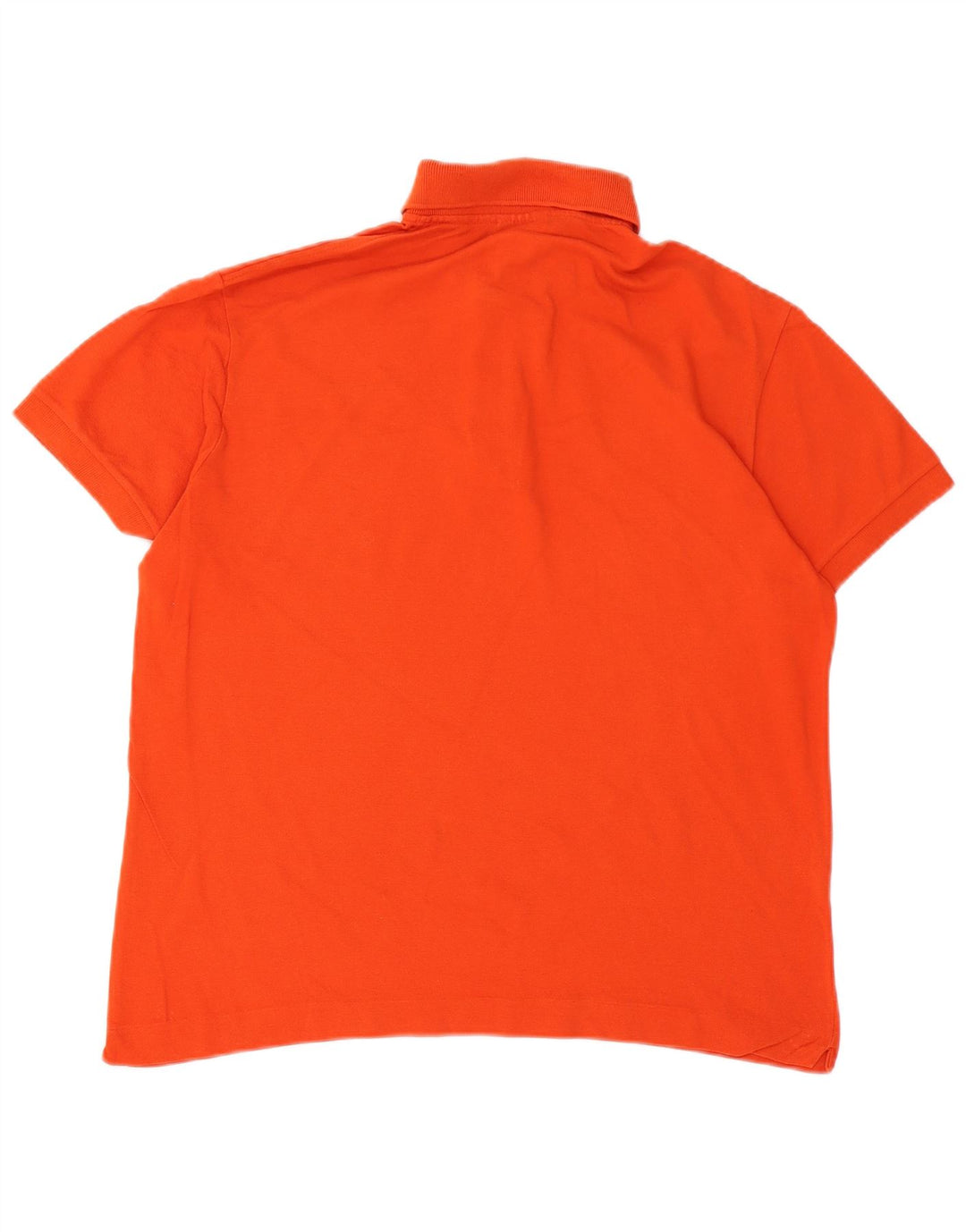 LACOSTE Mens Polo Shirt Size 5 Large Orange Cotton