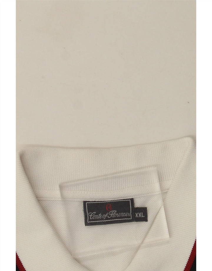 Conte of Florence Mens Polo Shirt 2XL White