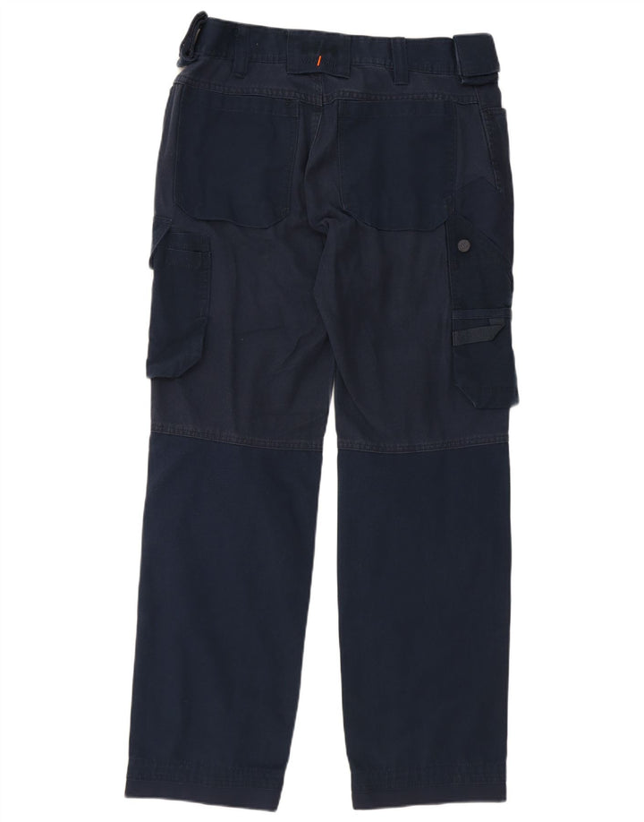 HELLY HANSEN Mens Straight Cargo Trousers W32 L32 Navy Blue Polyester