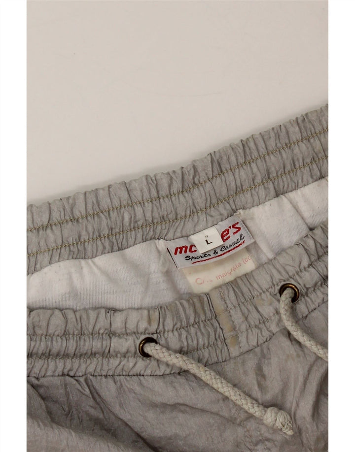 MC KEE'S Womens Tracksuit Trousers Joggers UK 14 Large  Grey Polyamide Vintage MC Kee's and Second-Hand MC Kee's from Messina Hembry 