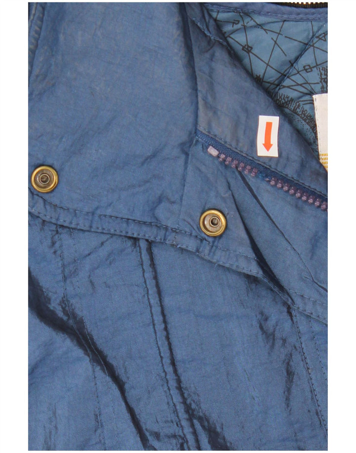 LONDON FOG Womens Oversized Windbreaker Jacket UK 10 Small Navy Blue