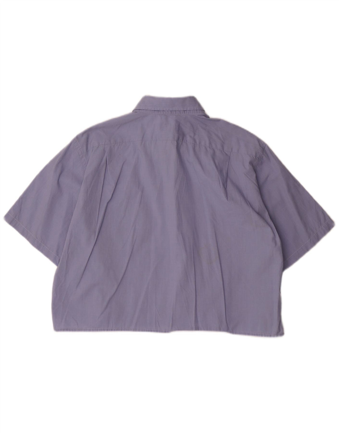 LACOSTE Womens Crop Oversized Short Sleeve Shirt Size 43 Large Blue