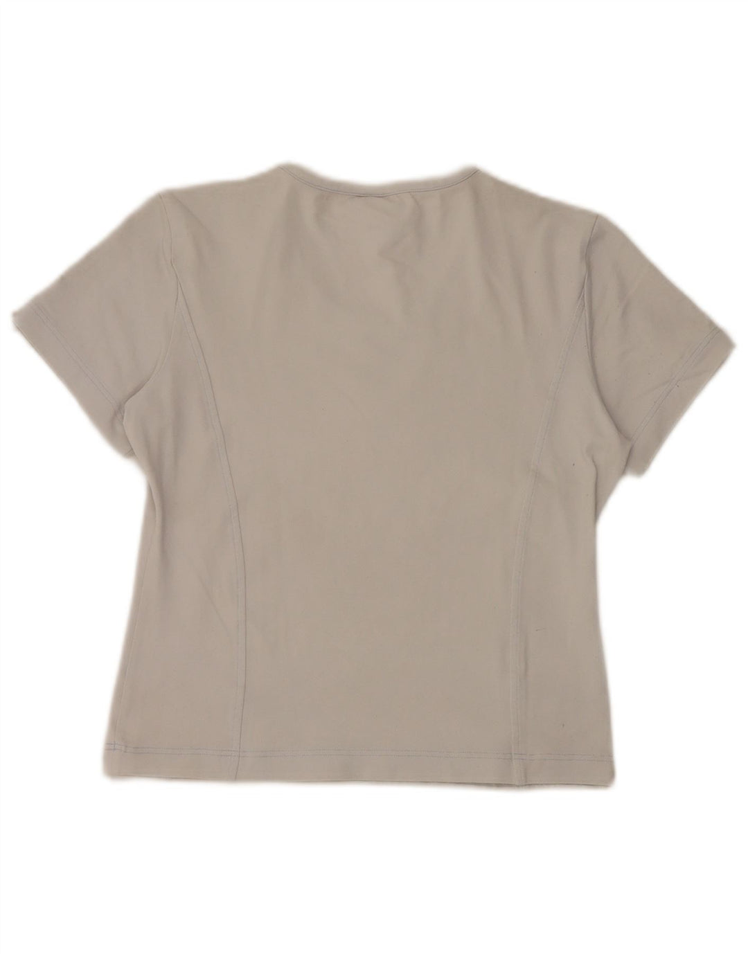 Adidas Womens T-Shirt Top UK 12 Medium Grey Polyamide