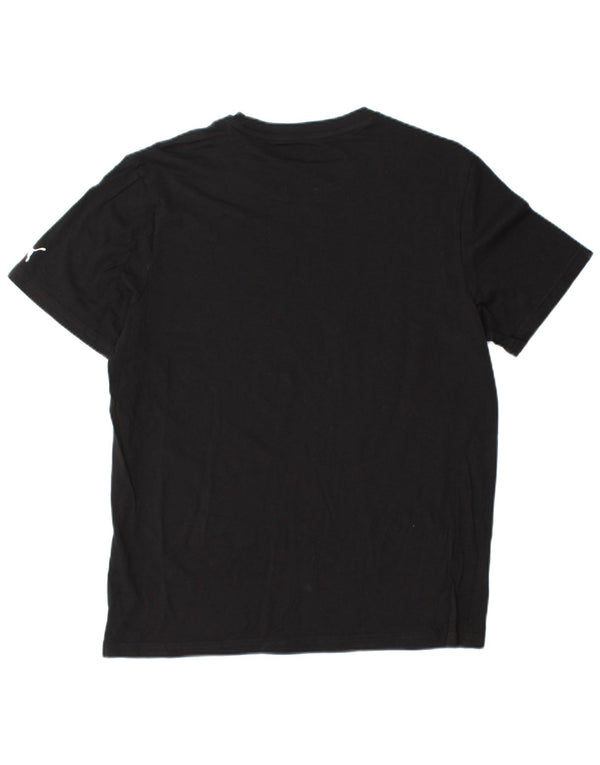 PUMA Mens Graphic T-Shirt Top Large Black Cotton