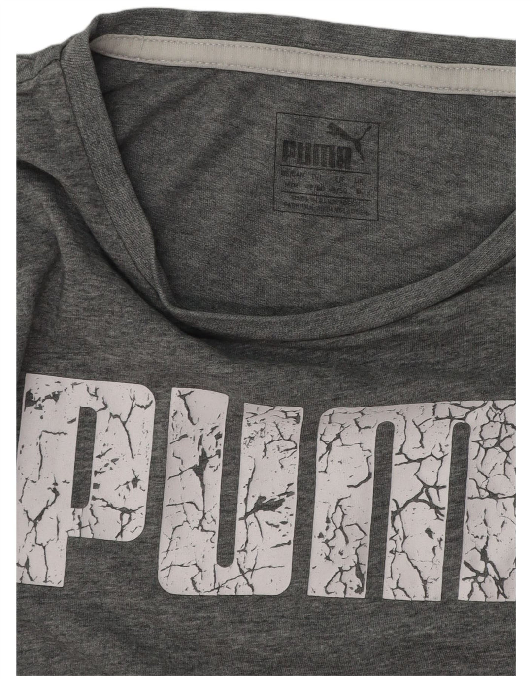 PUMA Mens Graphic T-Shirt Top Medium Grey