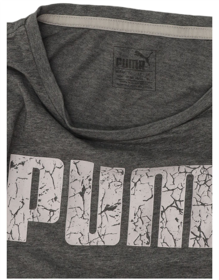 PUMA Mens Graphic T-Shirt Top Medium Grey
