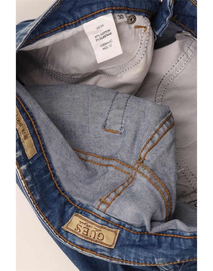 Guess Womens Bootcut Jeans W30 L30 Blue Cotton