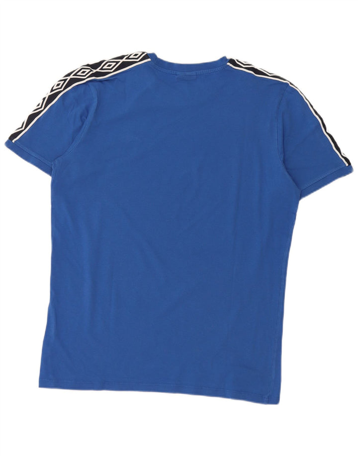 Umbro Mens Graphic T-Shirt Top Medium Blue Colourblock