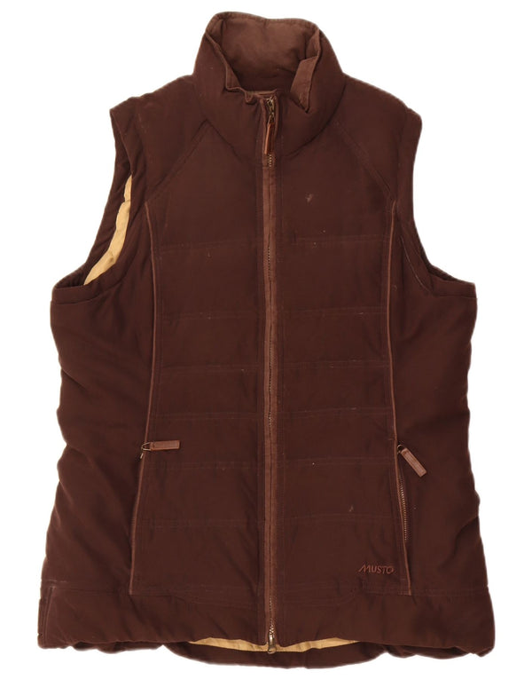 Musto Womens Padded Gilet UK 16 Large Brown Polyester