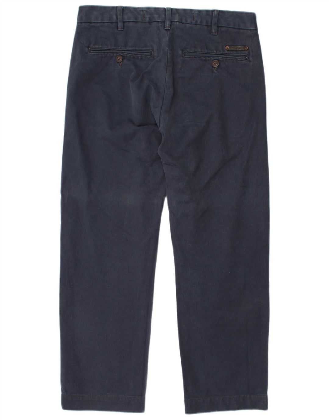 MARLBORO CLASSICS Mens Straight Chino Trousers W33 L28 Navy Blue Cotton