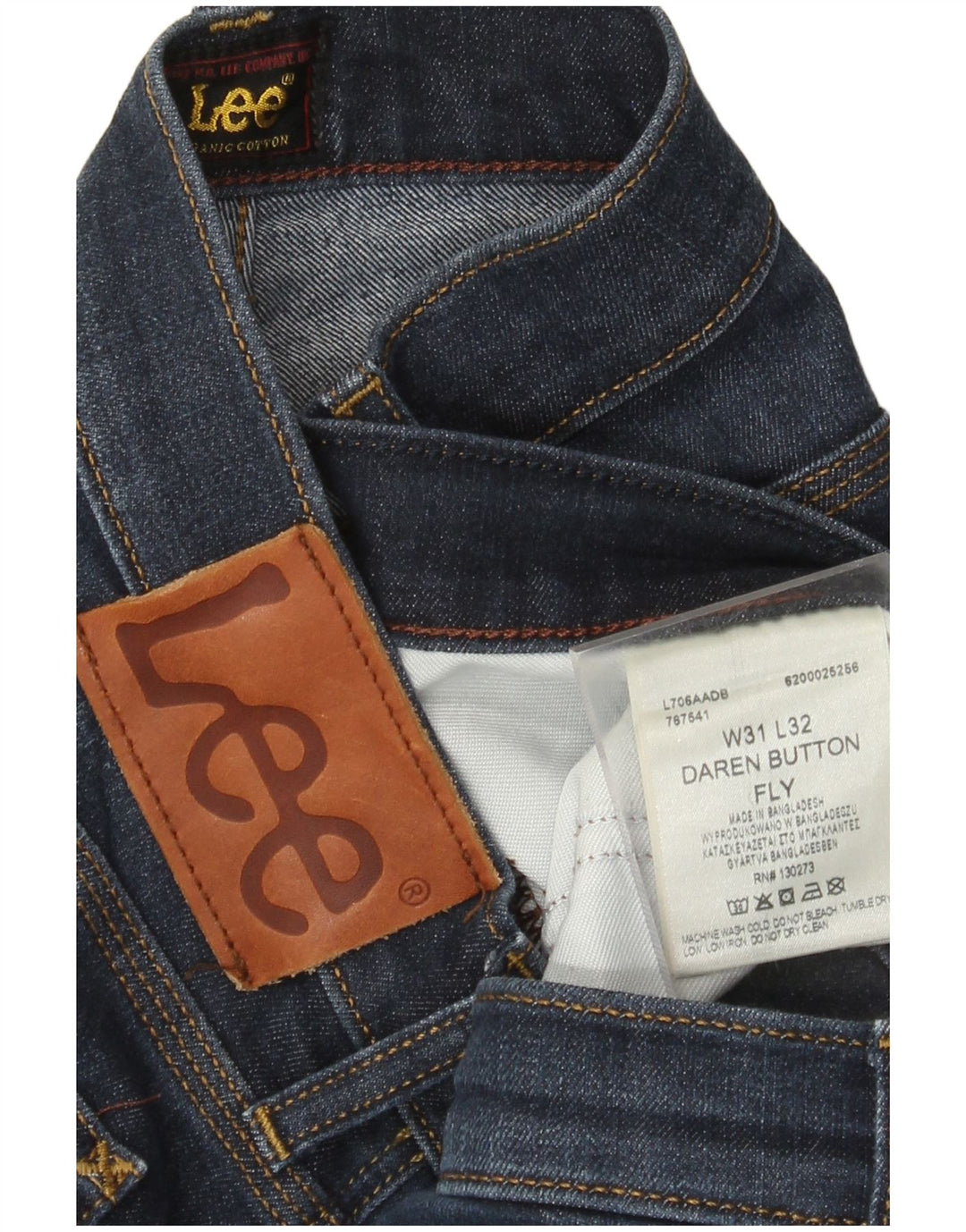 Lee Mens Daren Slim Jeans W31 L27 Navy Blue Cotton