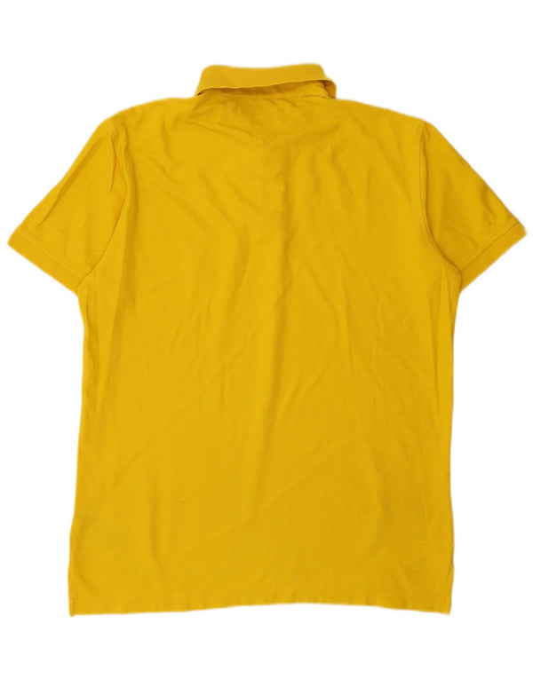 Tommy Hilfiger Mens Regular Fit Polo Shirt XL Yellow Cotton