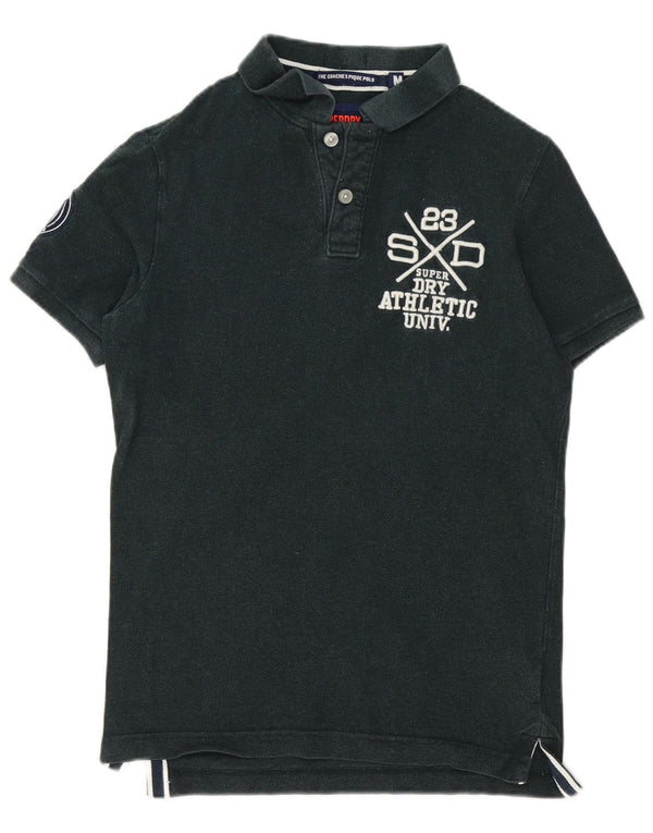 Superdry Mens Graphic Polo Shirt Medium Green Cotton