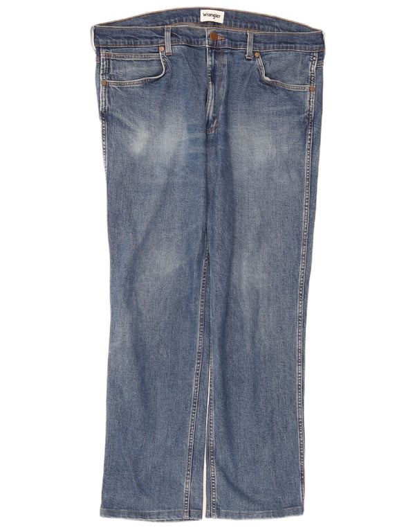 Wrangler Mens Greensboro Straight Jeans W38 L30 Blue Cotton