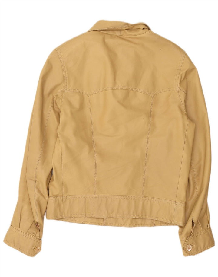 Vintage Womens Bomber Jacket UK 10 Small Beige