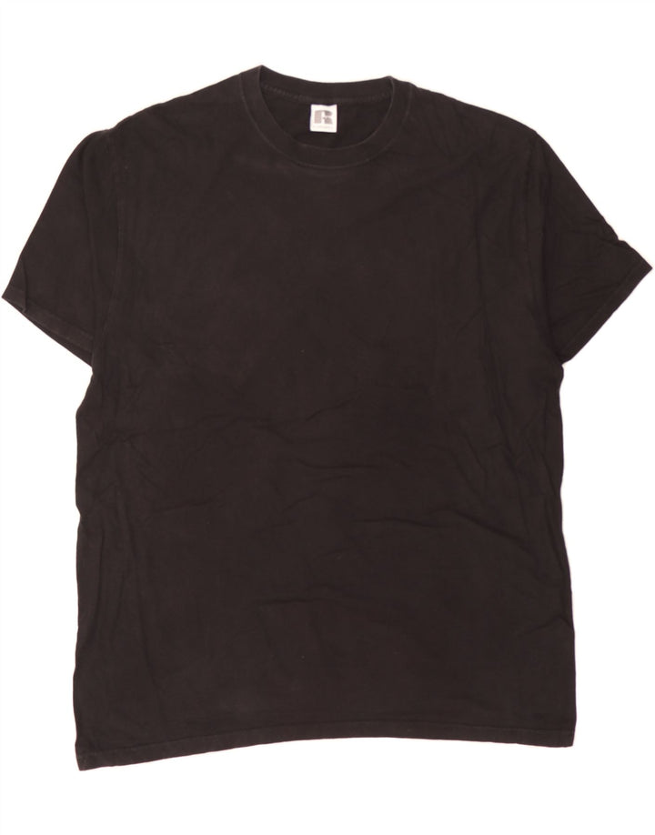 RUSSELL ATHLETIC Mens T-Shirt Top XL Black Vintage Russell Athletic and Second-Hand Russell Athletic from Messina Hembry 