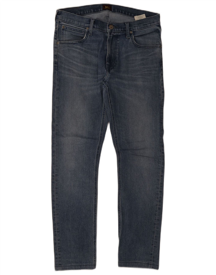 Lee Mens Luke Slim Jeans W32 L32 Blue Cotton