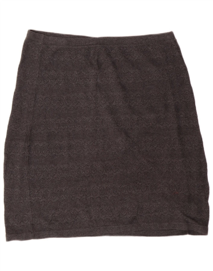 Fat Face Womens High Waist Mini Skirt UK 16 Large W30 Grey Cotton Classic