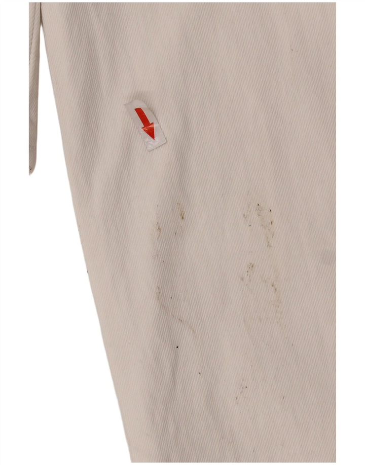 Zara Womens Denim Jumpsuit UK 14 Large White Cotton